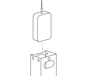 Insert the power adapter