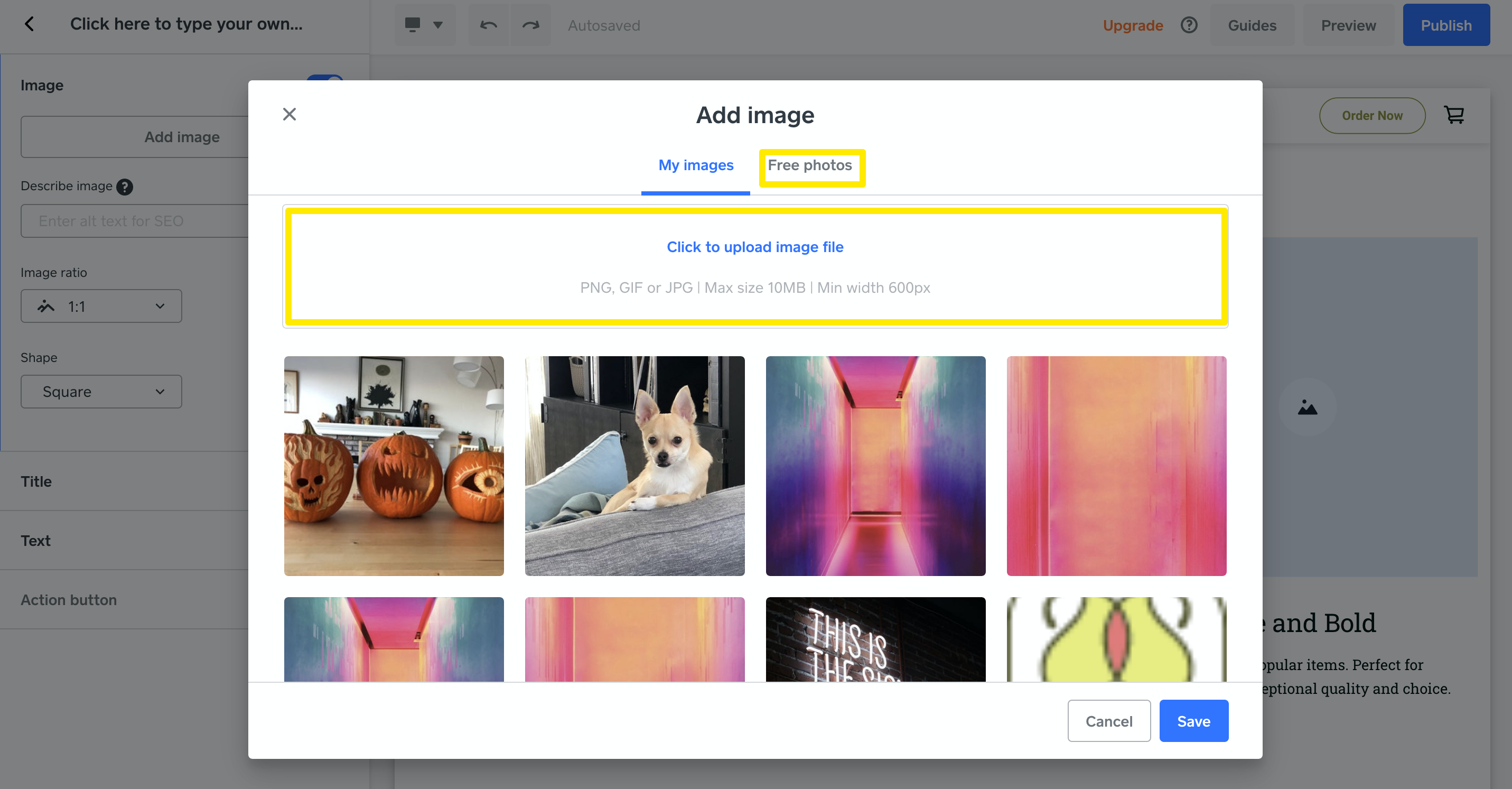 Adding Pictures to your Square Online Store | Square Support Centre - CA