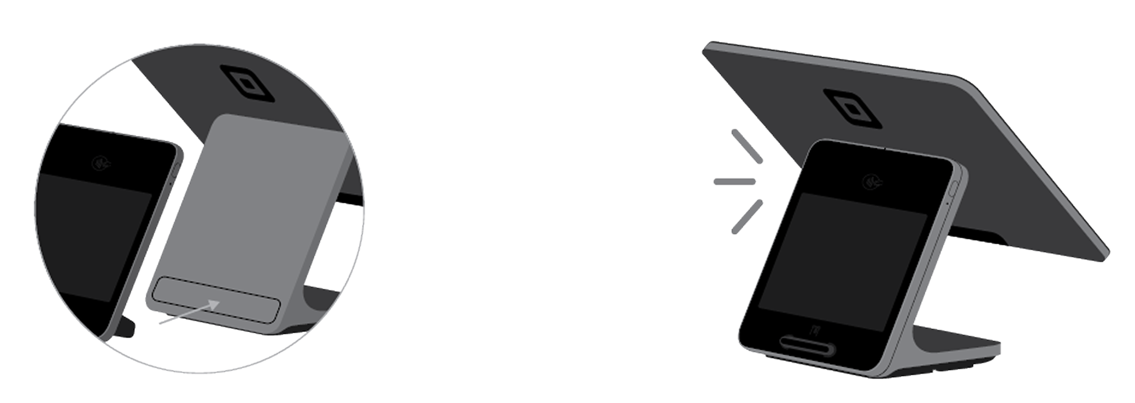 Square Register 2nd gen customer display docking