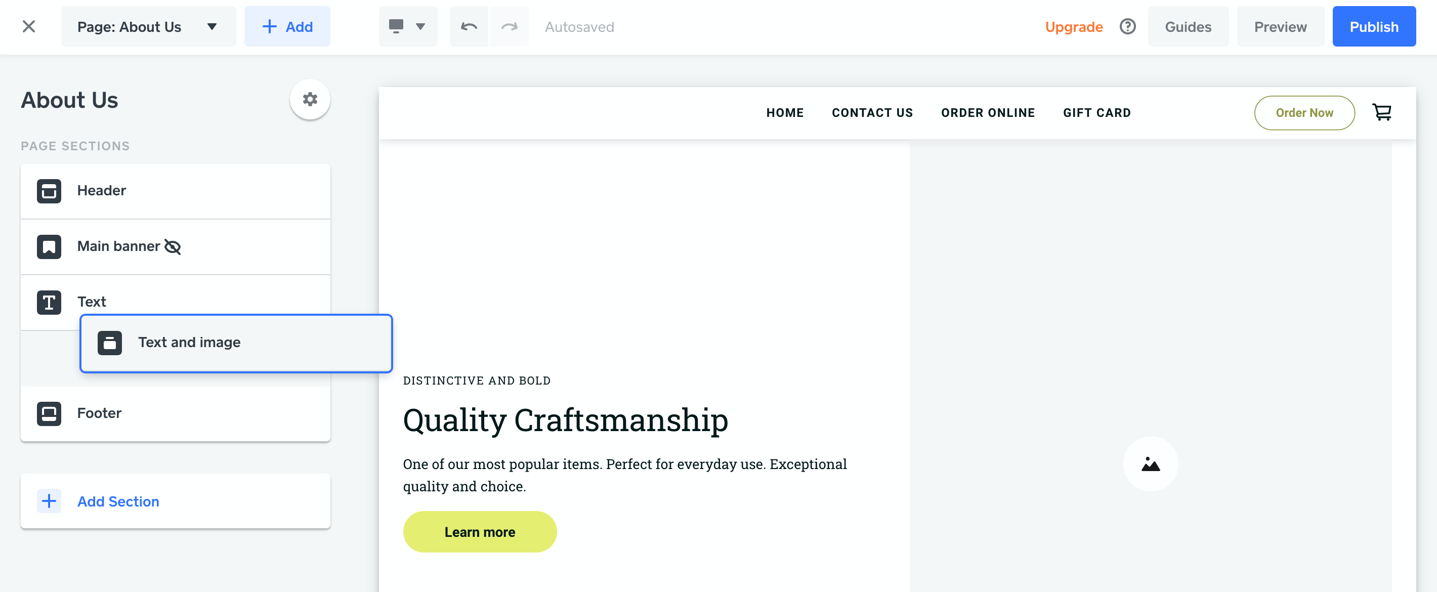Adding Sections to Your Pages | Weebly Support - US