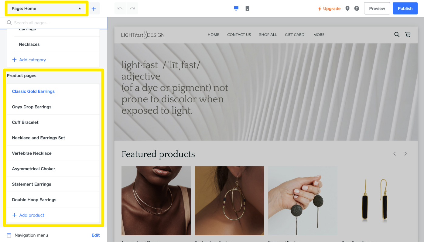 Add Items and Categories to Square Online in the Site Editor