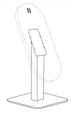 Square Kiosk countertop mount
