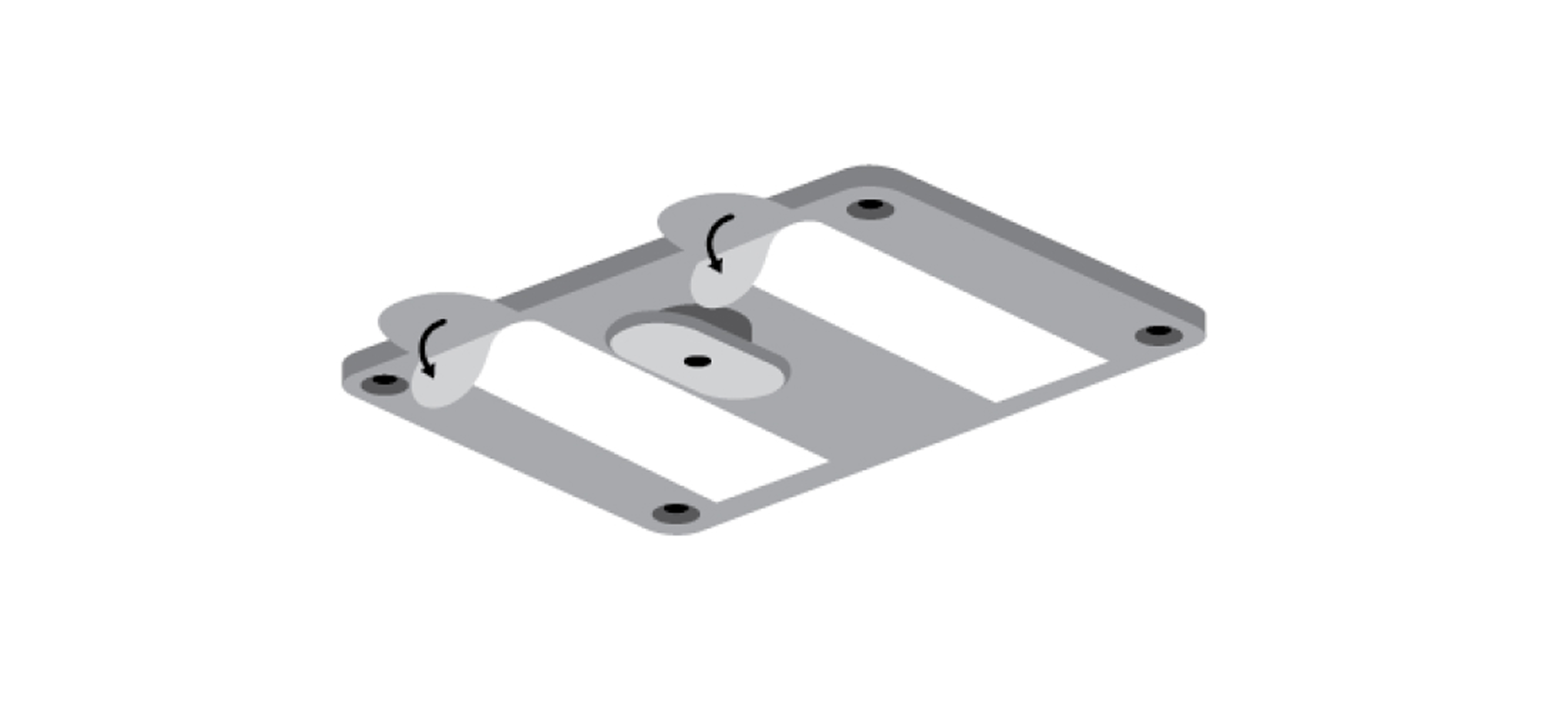 Remove backing from mounting plate