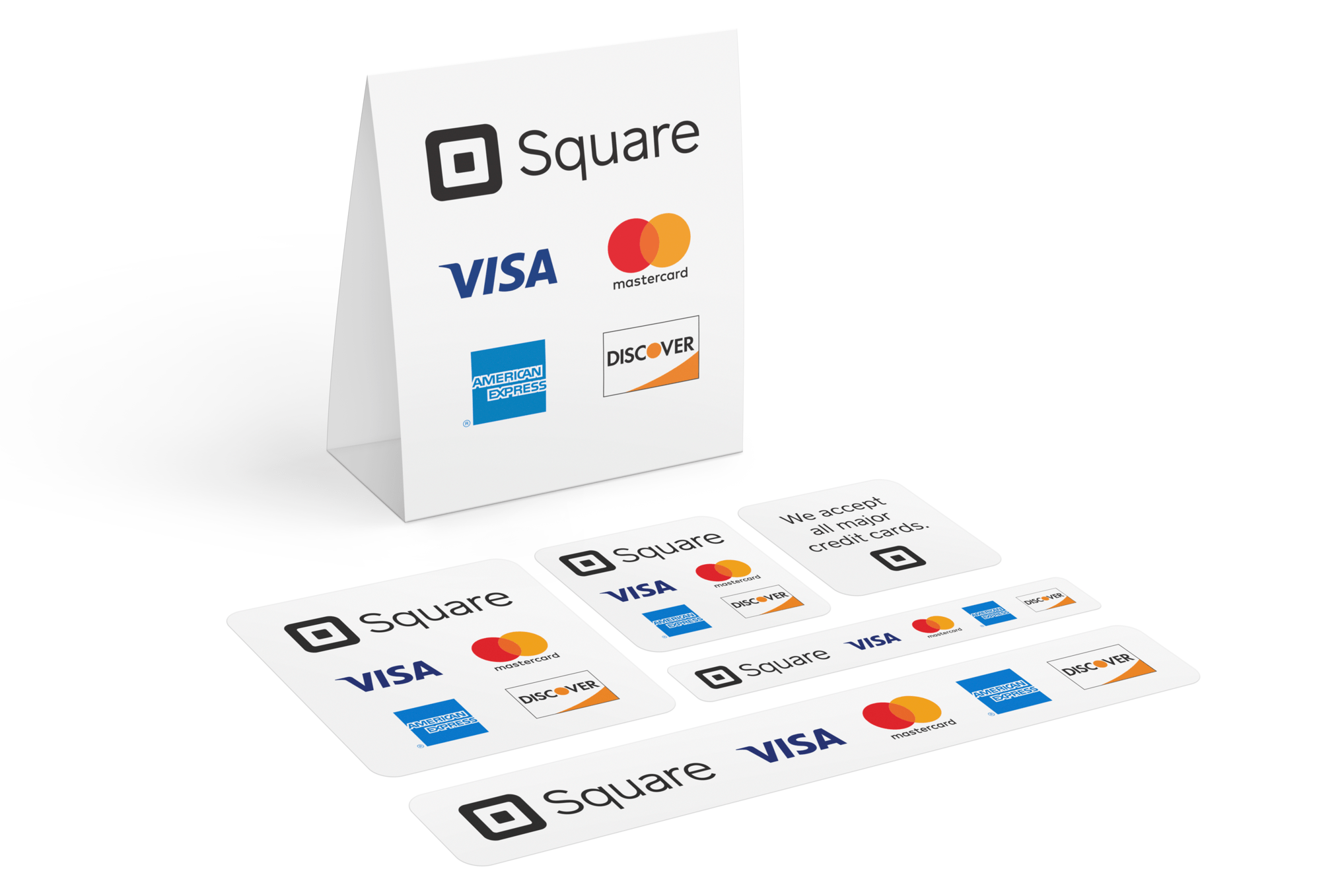 credit card decals signs