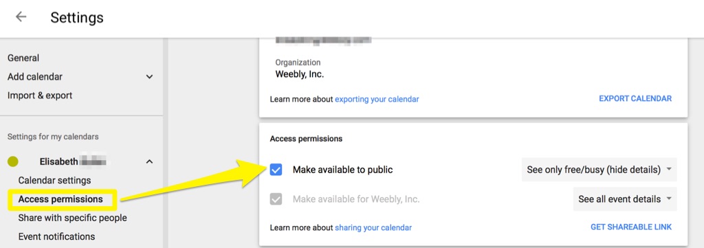 Add a Calendar to Your Site | Weebly Support - CA
