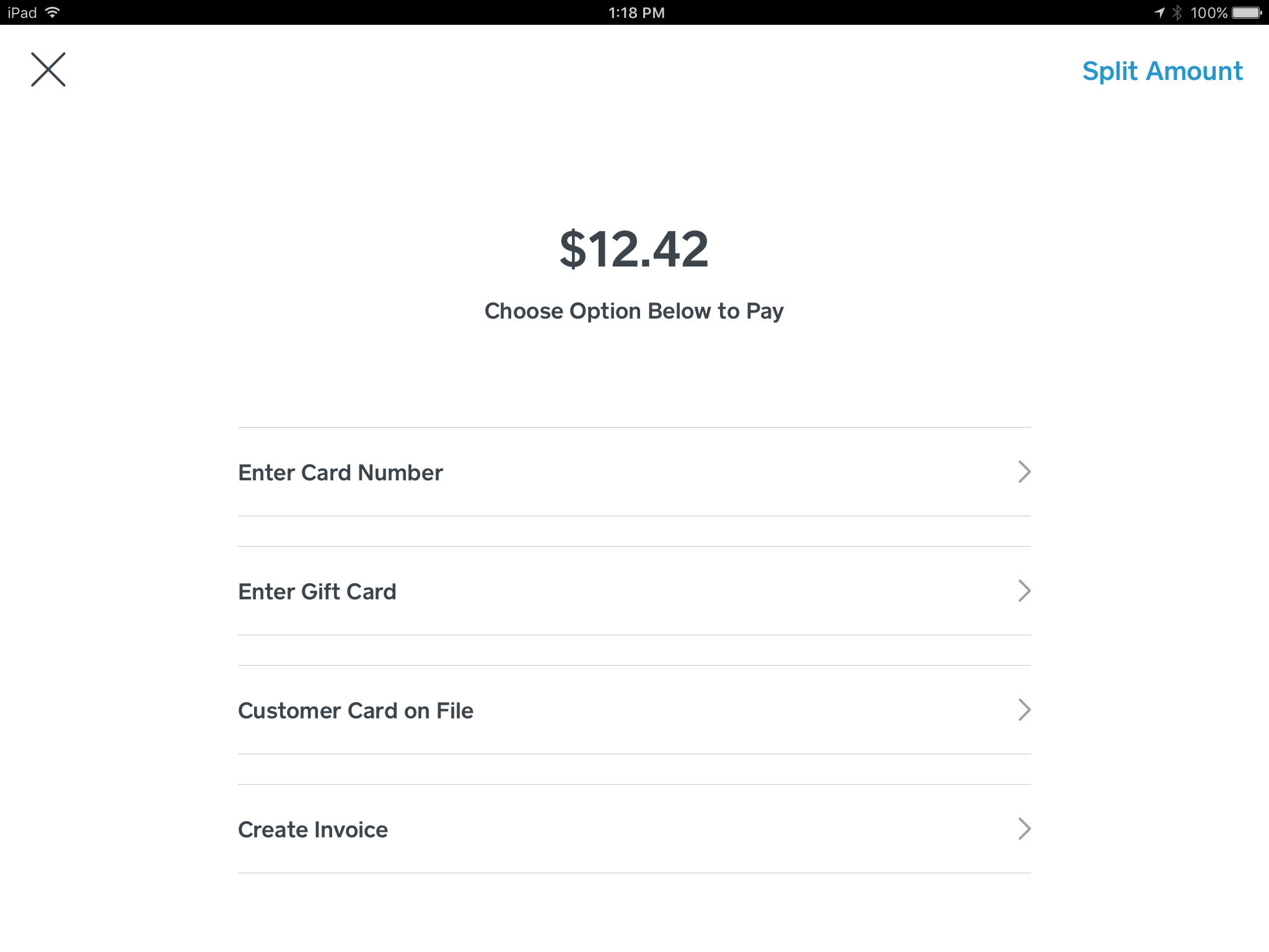 Payment Type Preview in iOS