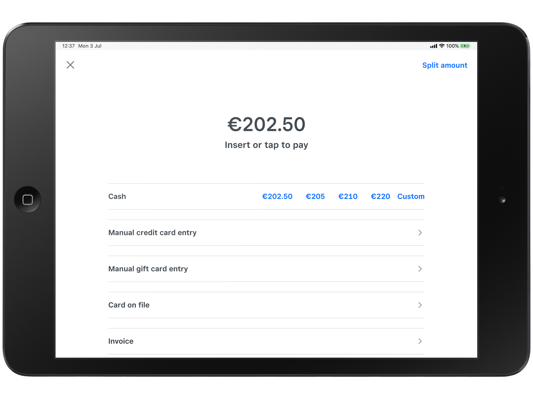 Payment Type Preview in iOS