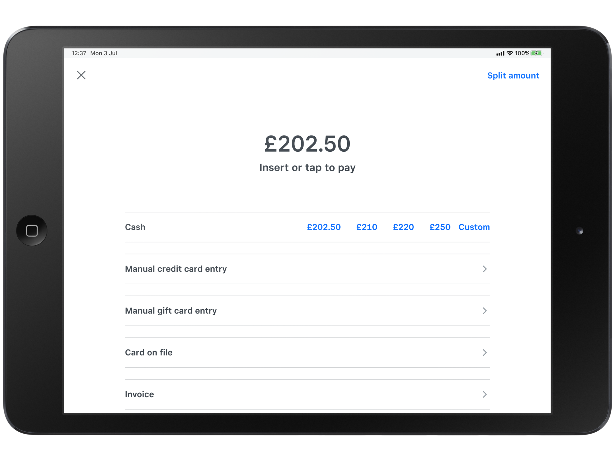 Payment Type Preview in iOS