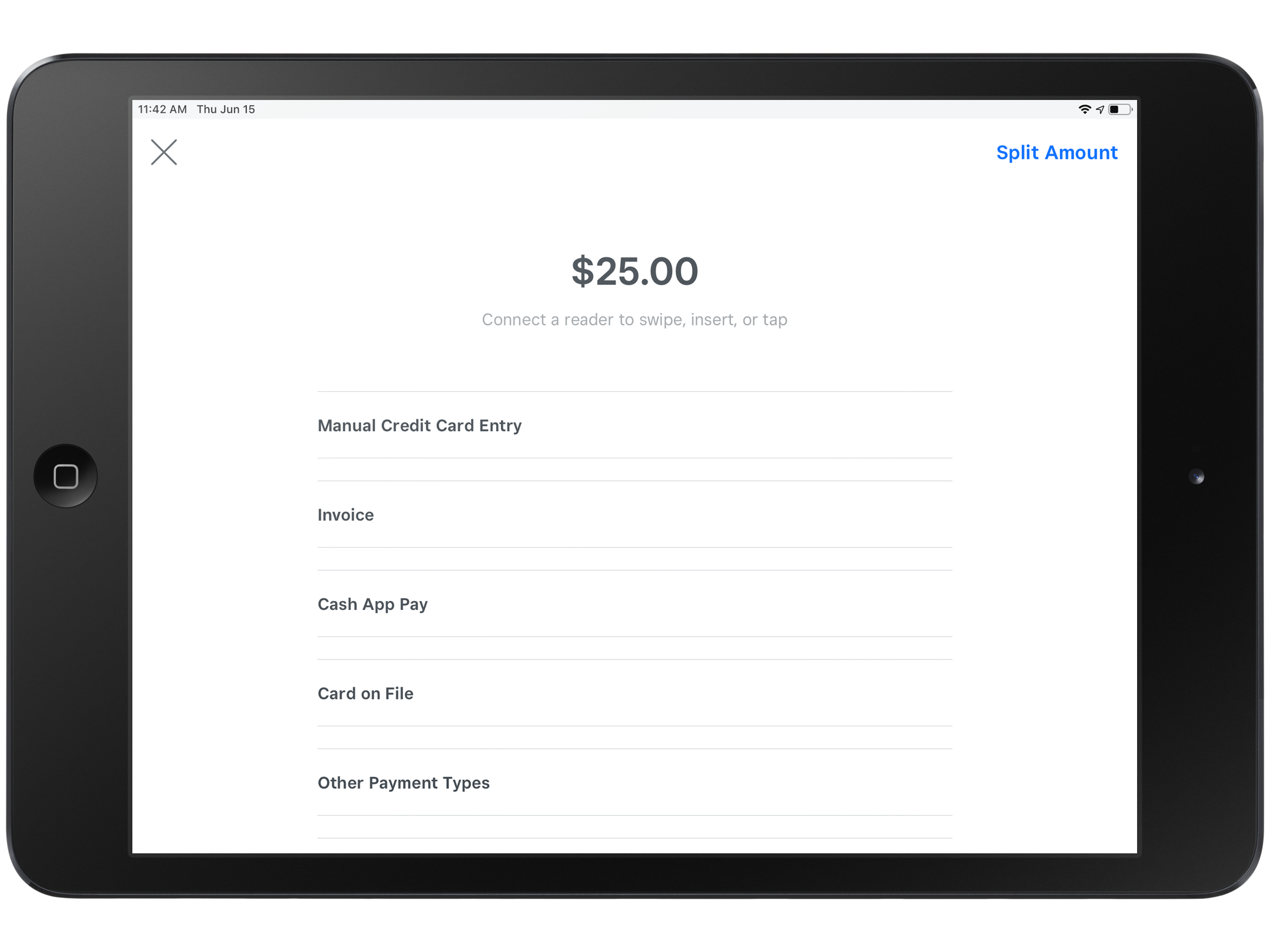 Payment Type Preview in iOS