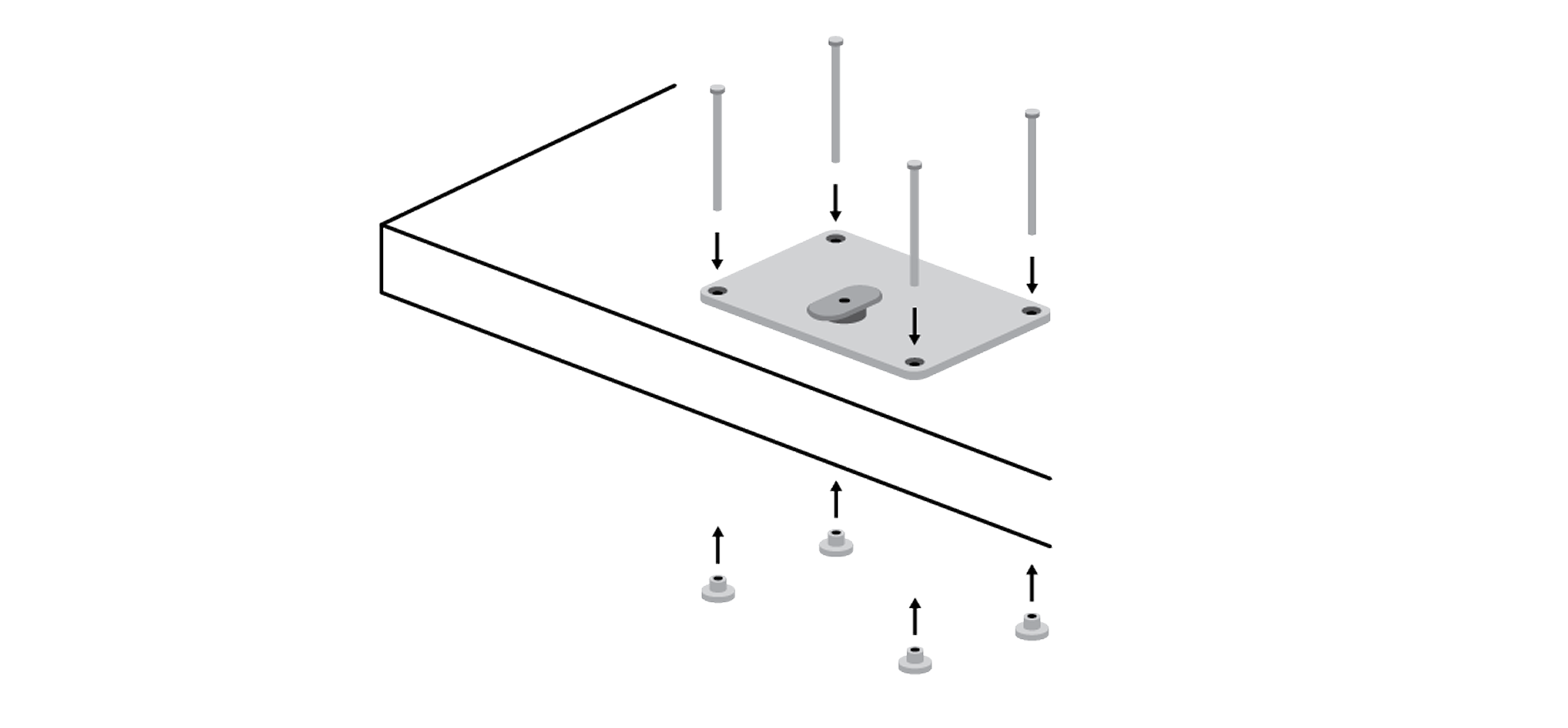 attach screws to mount plate