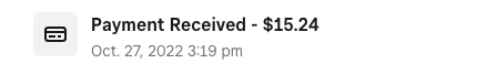 Square Dashboard - Activity Log - Payment Received - EN