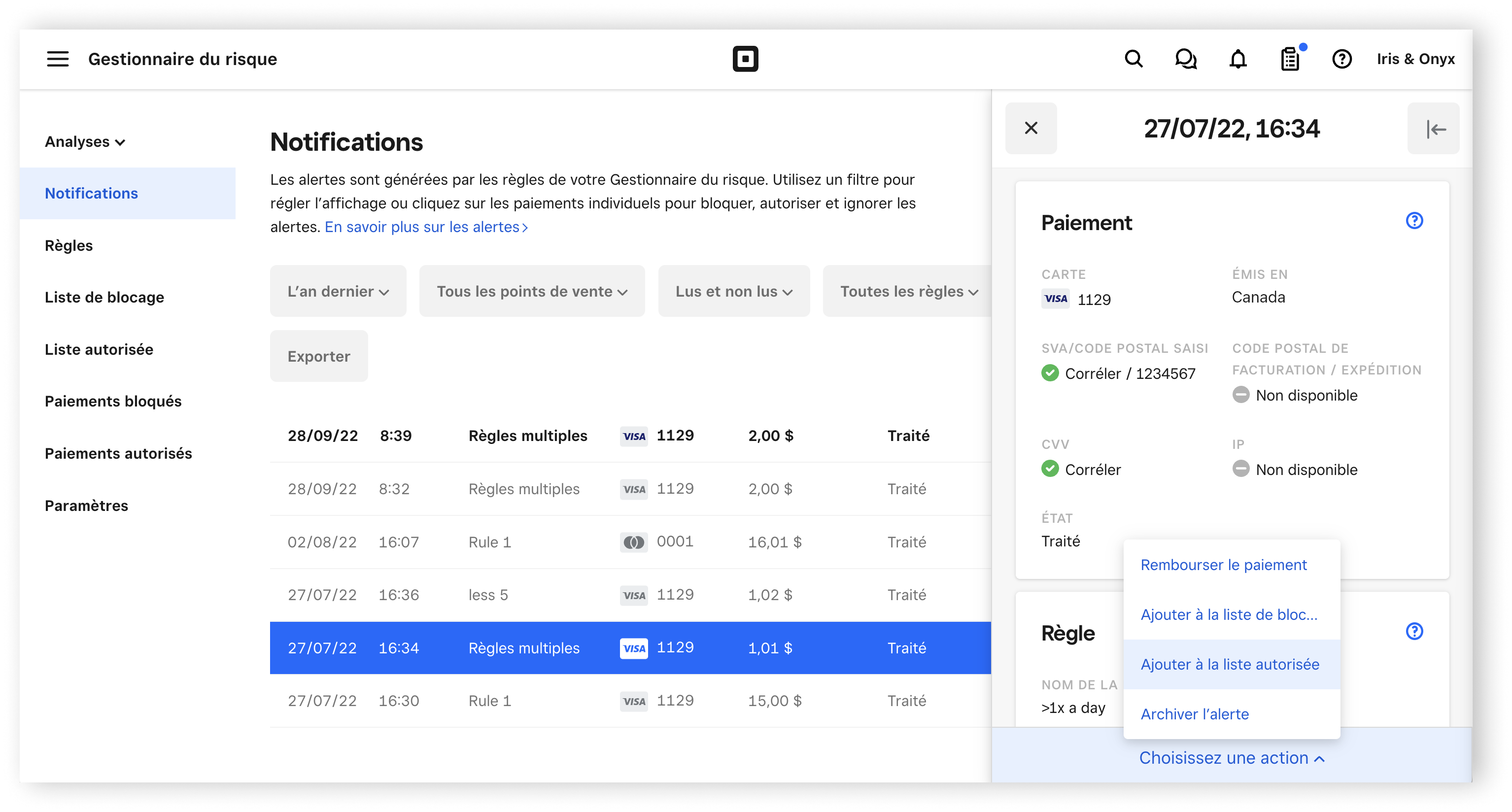 Allow List 2 - Dashboard - CA