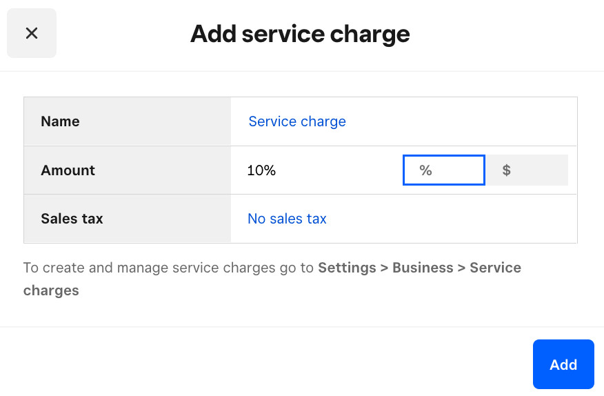 Square Dashboard – Square Invoices – Add Service Charge – EN