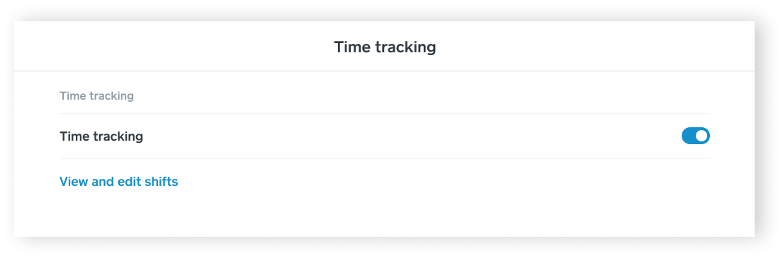 Time Tracking in Settings