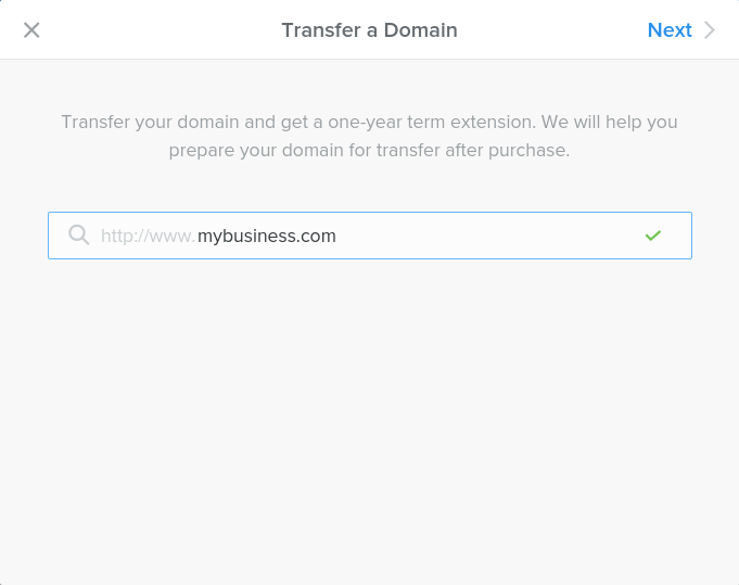 Transfer a Domain to