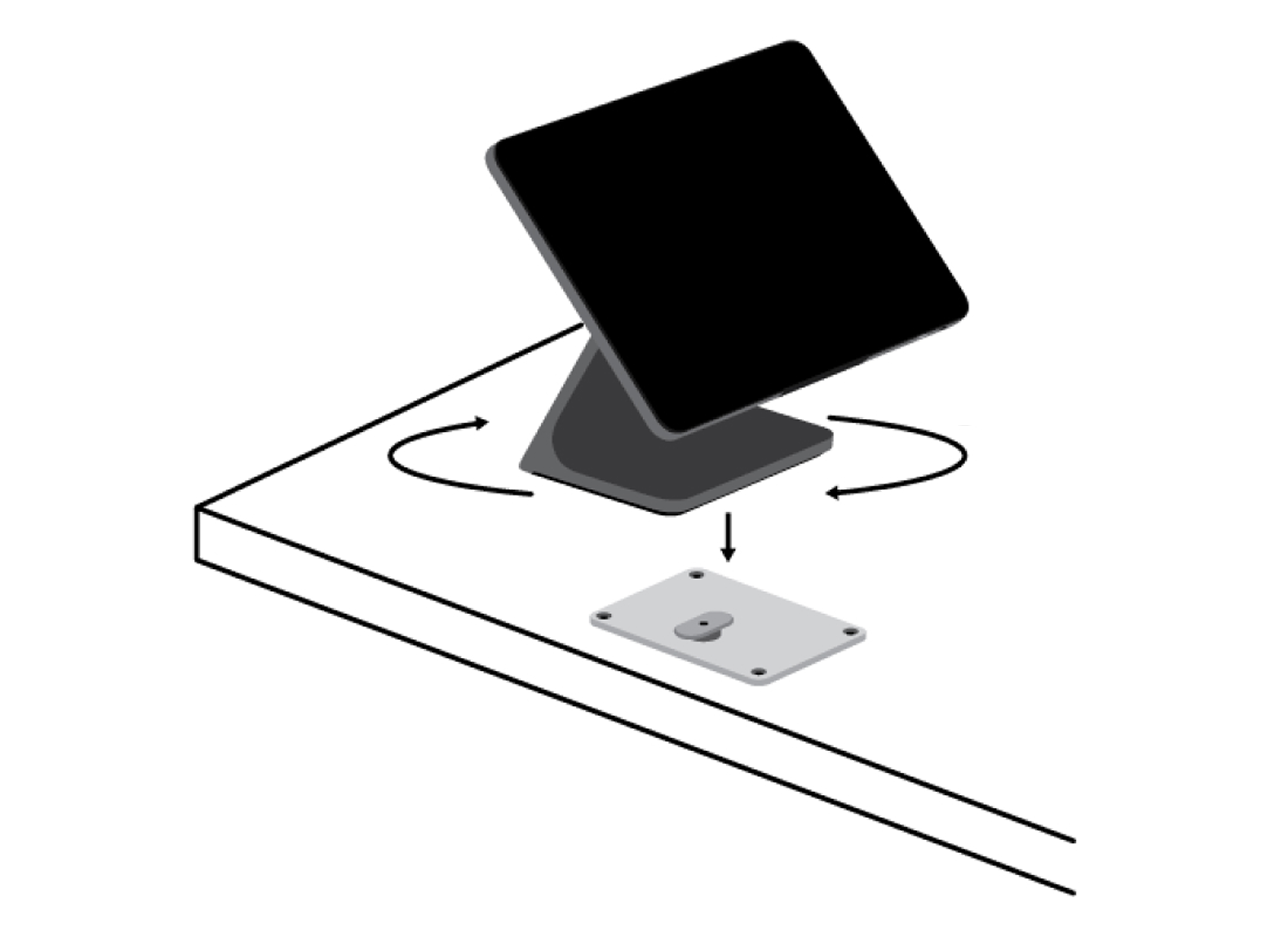 Place Register on plate and lock into place