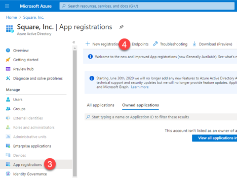 Azure App registrations 
