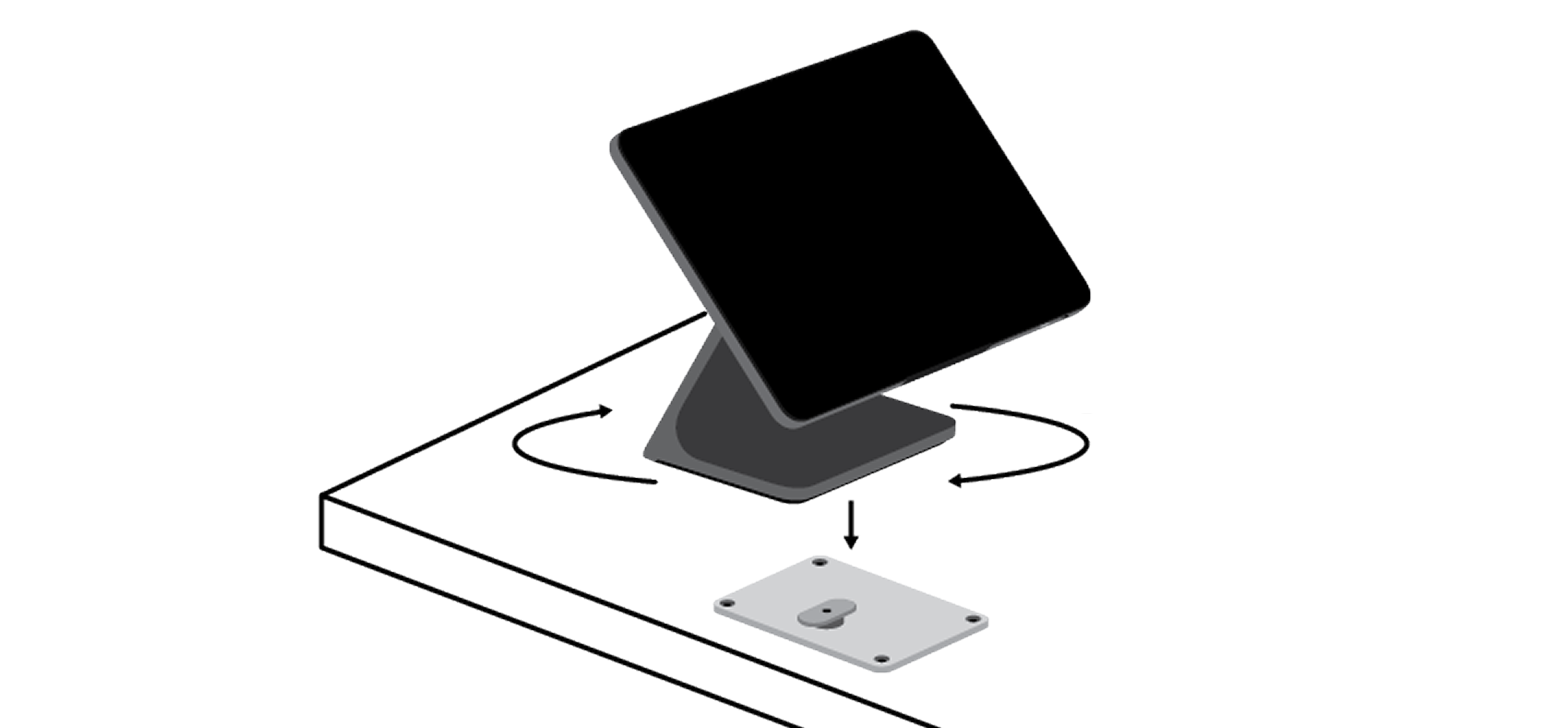 Place Register on plate and turn to lock