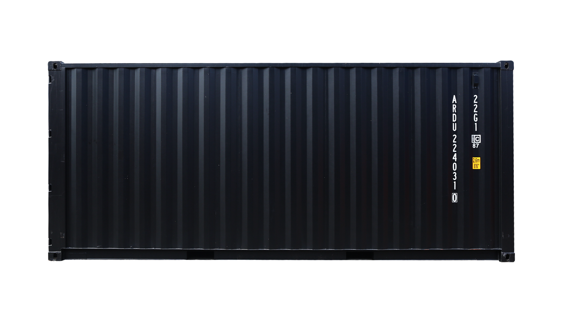 22G1 20FT STANDARD ZWART SIDE