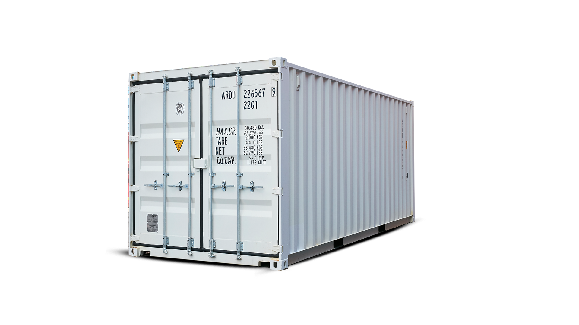 22G1 20FT Standaard new white Corner shadow