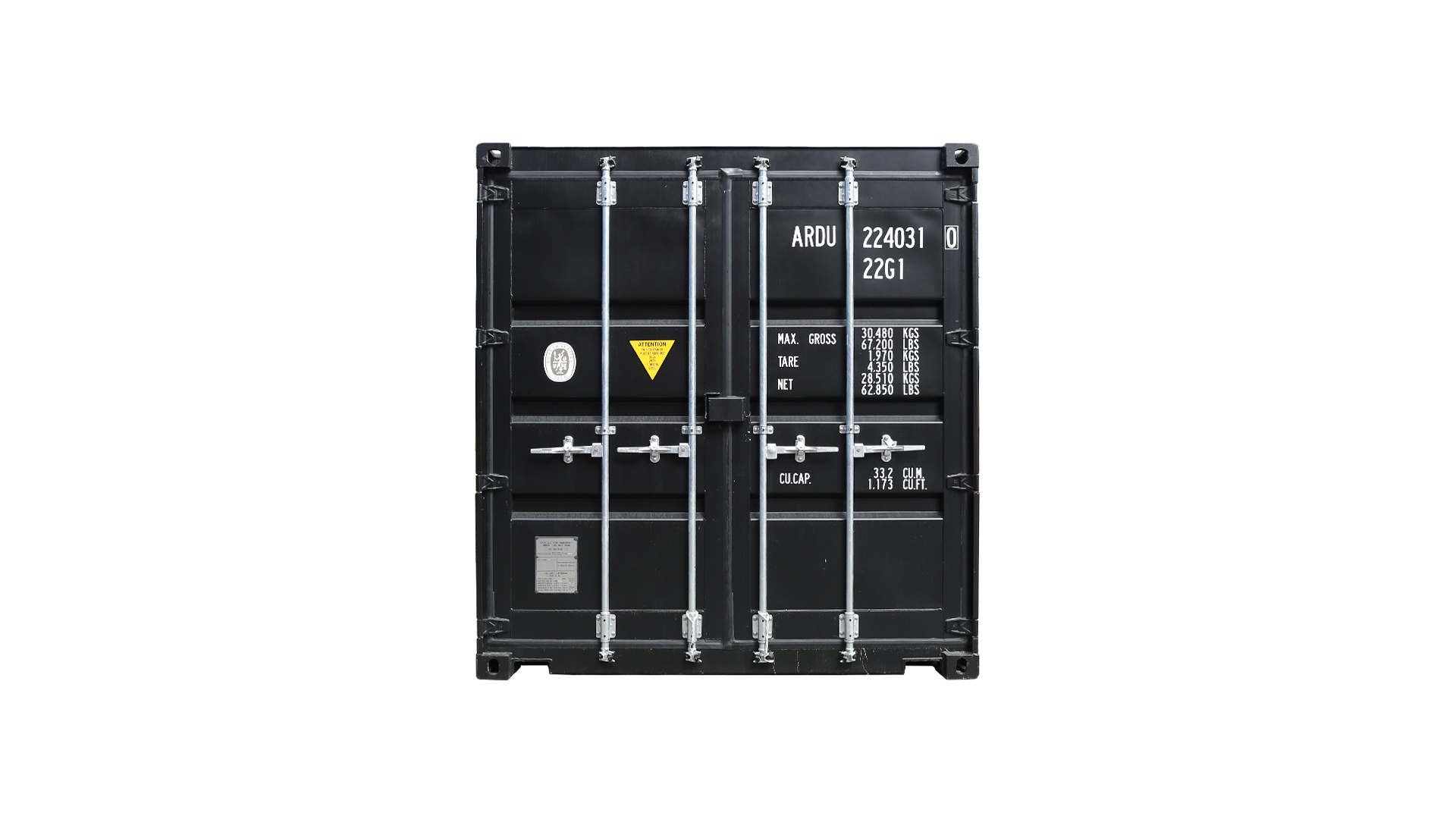 22G1 20FT STANDARD ZWART DOORSCLOSED