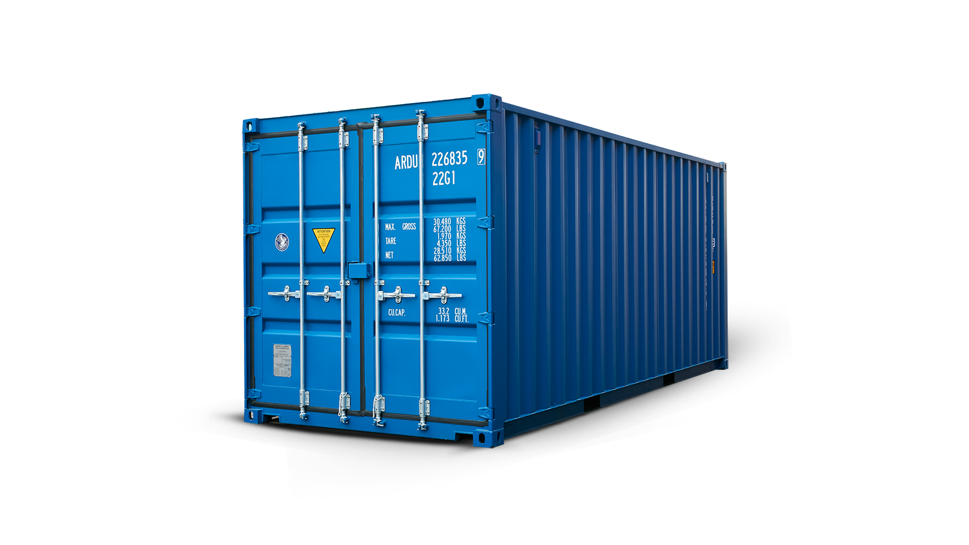 22G1 20FT Standaard new blue Corner shadow