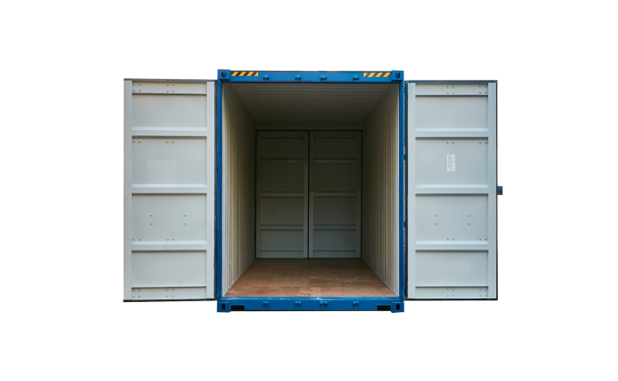 25G0 20FT High Cube Double Door new blue Open Doors