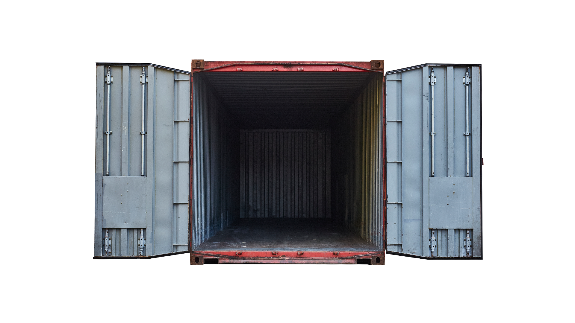 4CG1 40FT Standard pallet wide used red open doors