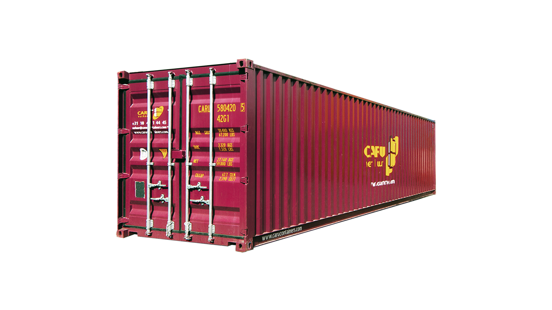 42G1 40FT Standaard Rental Red Corner shadow