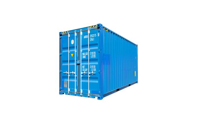 25G1 20FT HIGH CUBE BLAUW Corner