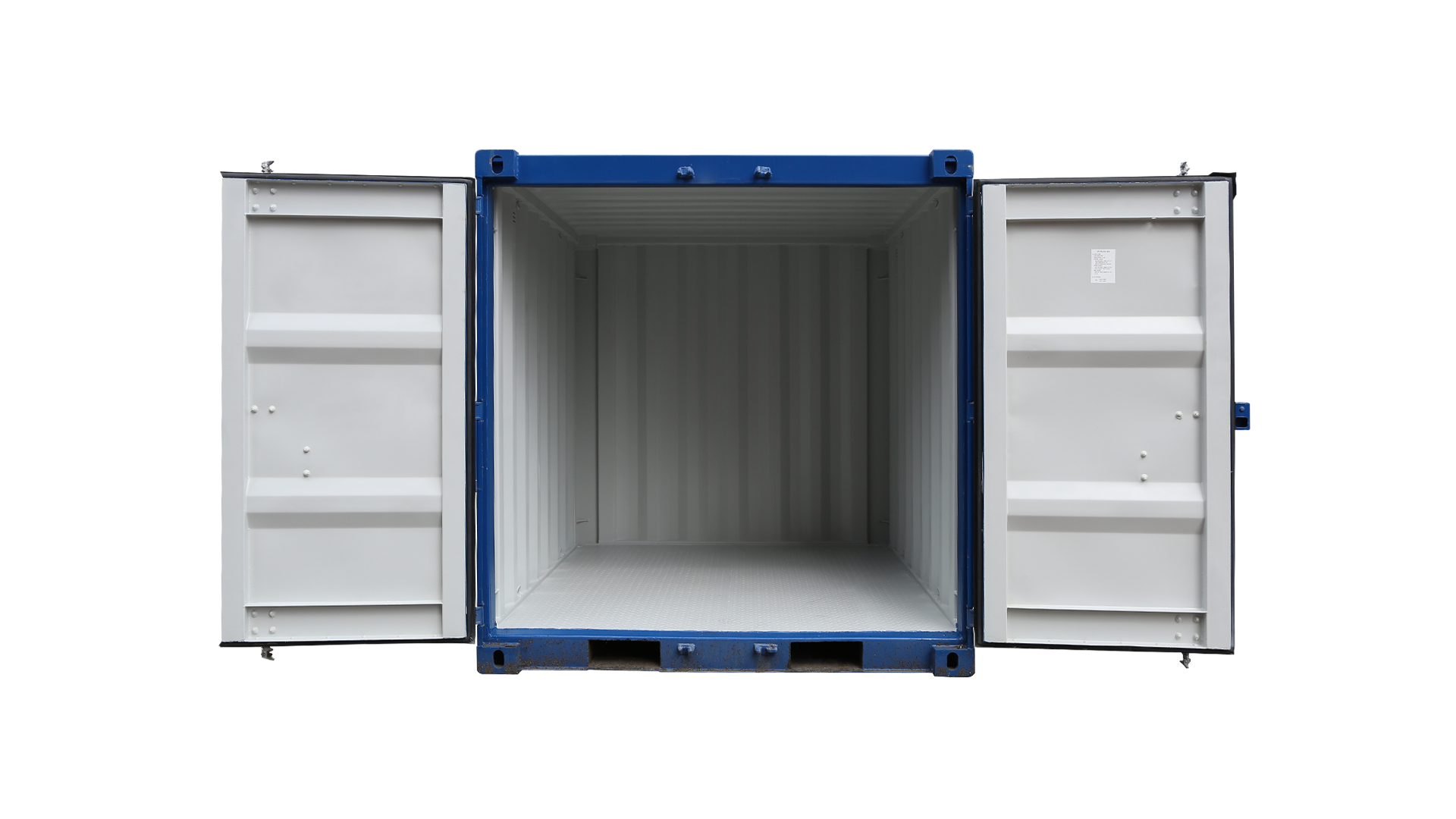 8BG4 8FT STEEL FLOOR NIEUW doors open