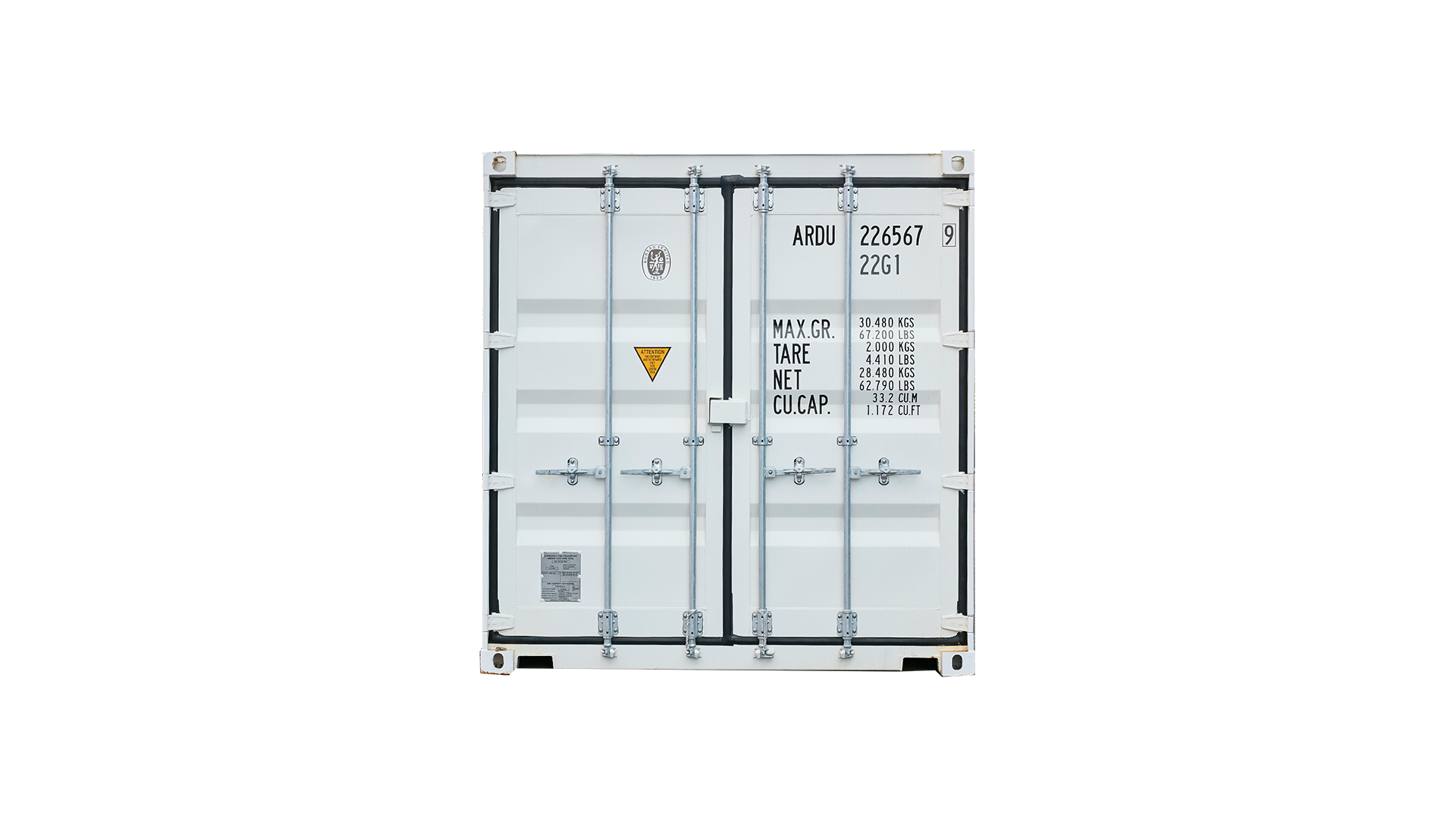 22G1 20FT Standaard new white Front