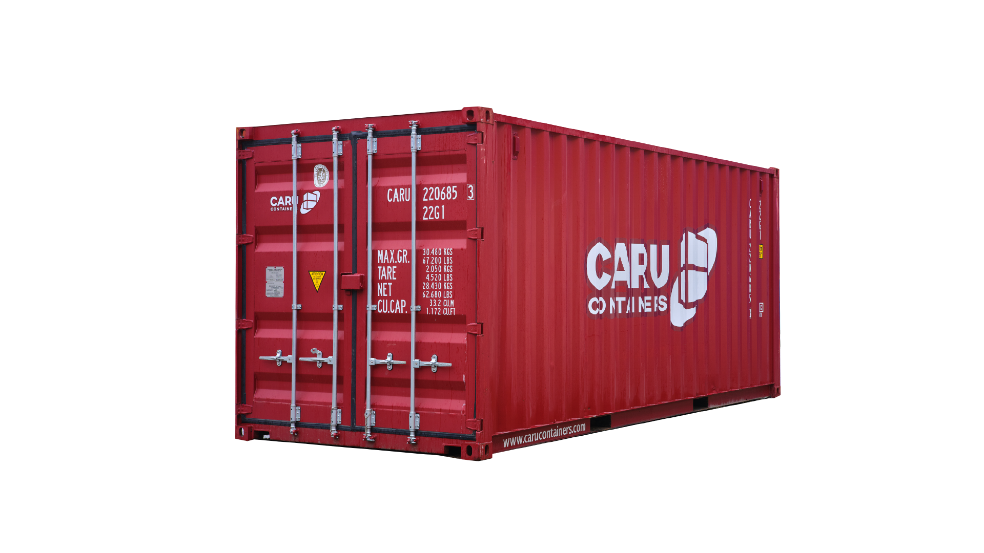 22G1 20FT Standaard Rental Red Corner shadow