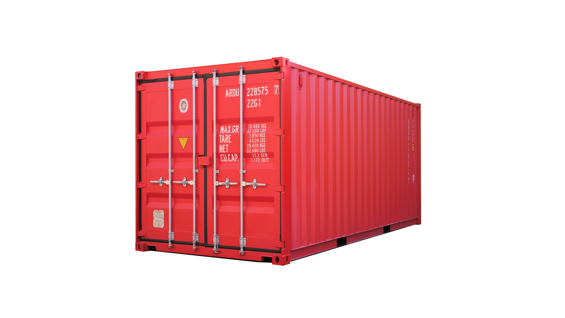 22G1 20ft standard New Traffic Red Corner