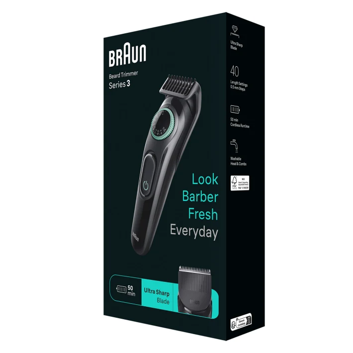 Braun BeardTrimmer 3 BT3411 Regolabarba Uomo