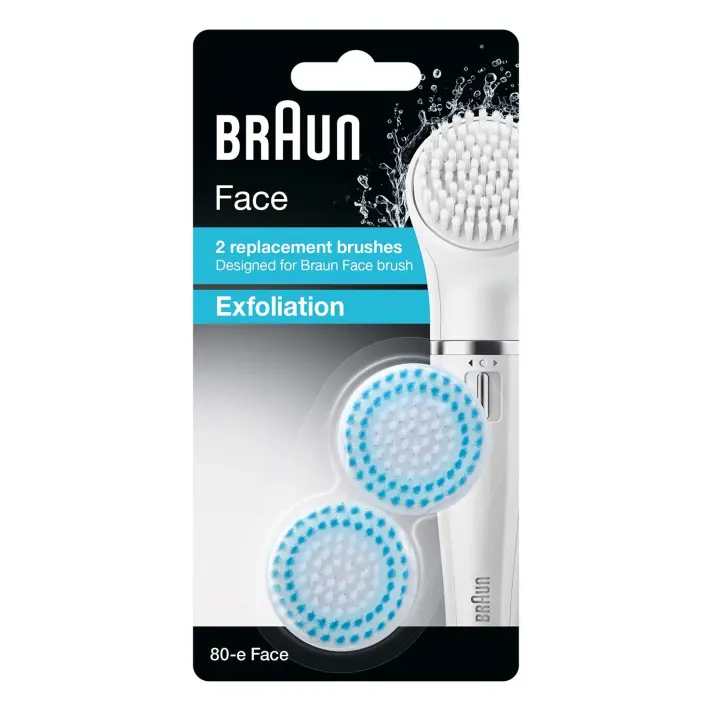 Braun facial cleansing brush refill duo pack 80-e packaging