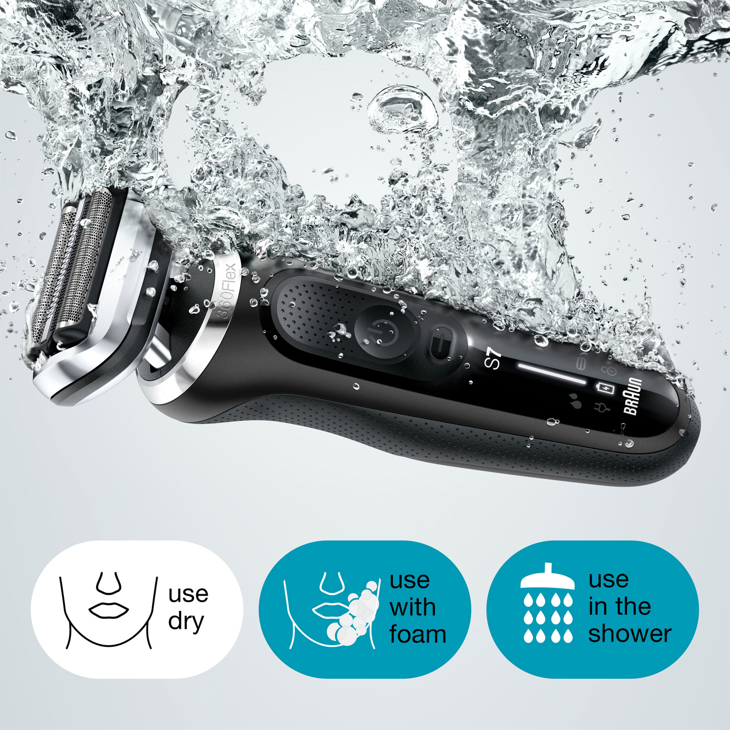 case, Dry 7 Wet 71-N1000s Series travel with shaver &