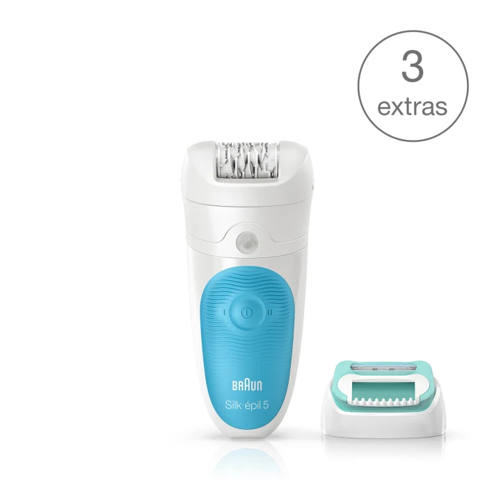 Shop BRAUN Braun Silk-Epil 5 Wet & Dry Epilator with 4 Extras, SE 5541