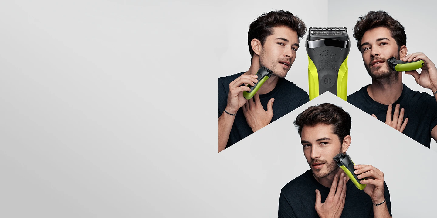 The essential 3-in-1. Use the Braun Series 3 Shave&Style  to shave, trim and edge.
