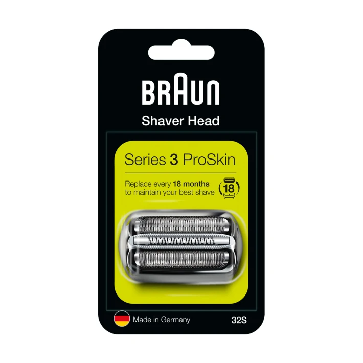 Braun 32S replacement head silver. For Series 3, cruZer Clean Shave