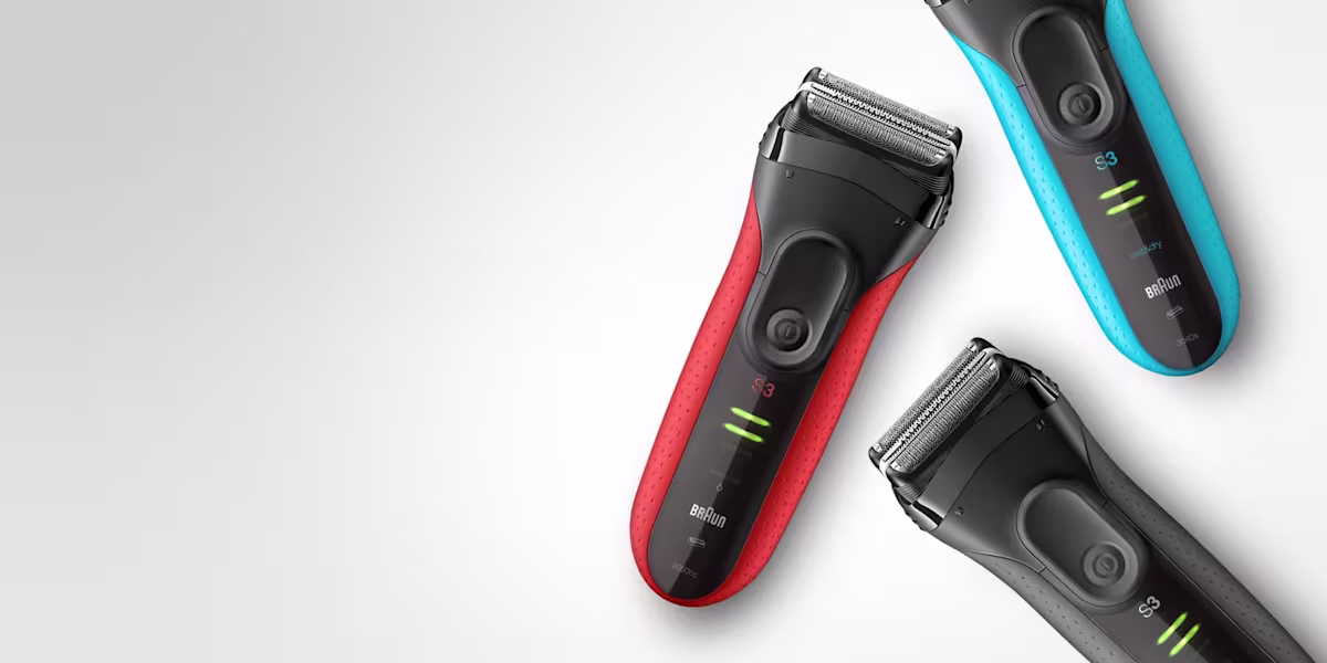 Braun S3 ProSkin   With 3-Flex head and MicroComb for faster shaving with great skin comfort.¹