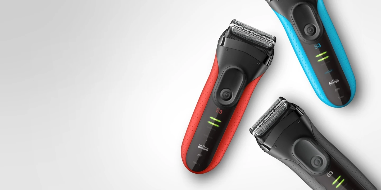 Braun S3 ProSkin   With 3-Flex head and MicroComb for faster shaving with great skin comfort.¹