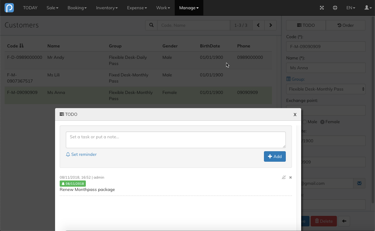Create Sale Order for Flexible Desk 11