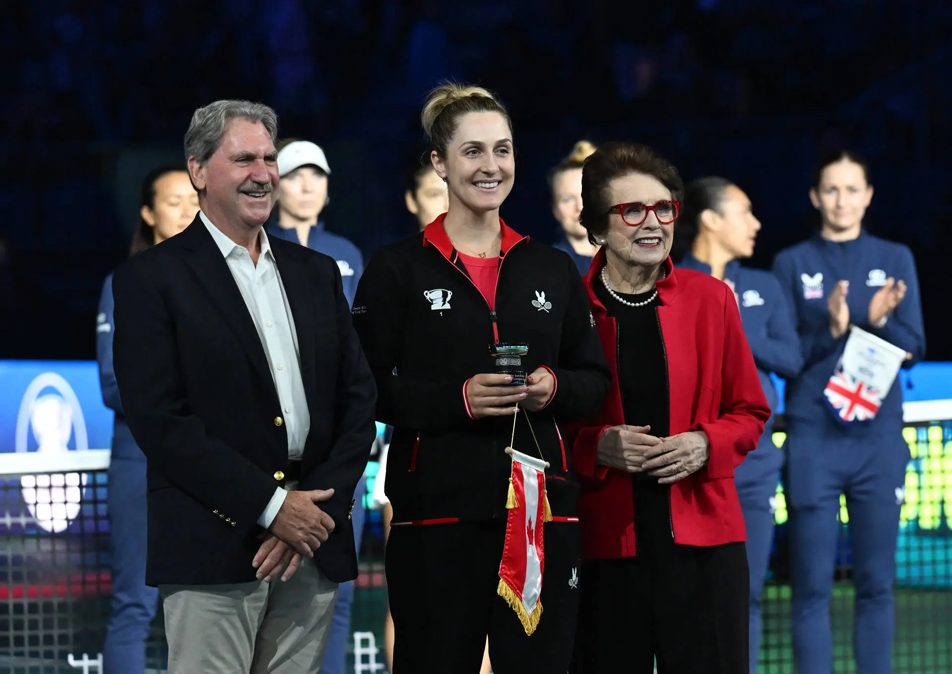 Gabriela Dabrowski receives her Billie Jean King Cup Commitment Award