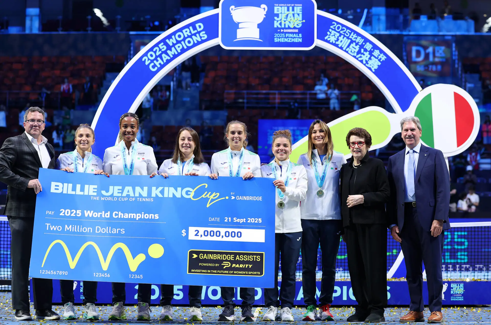 2025 BJK Cup Finals prize money cheque