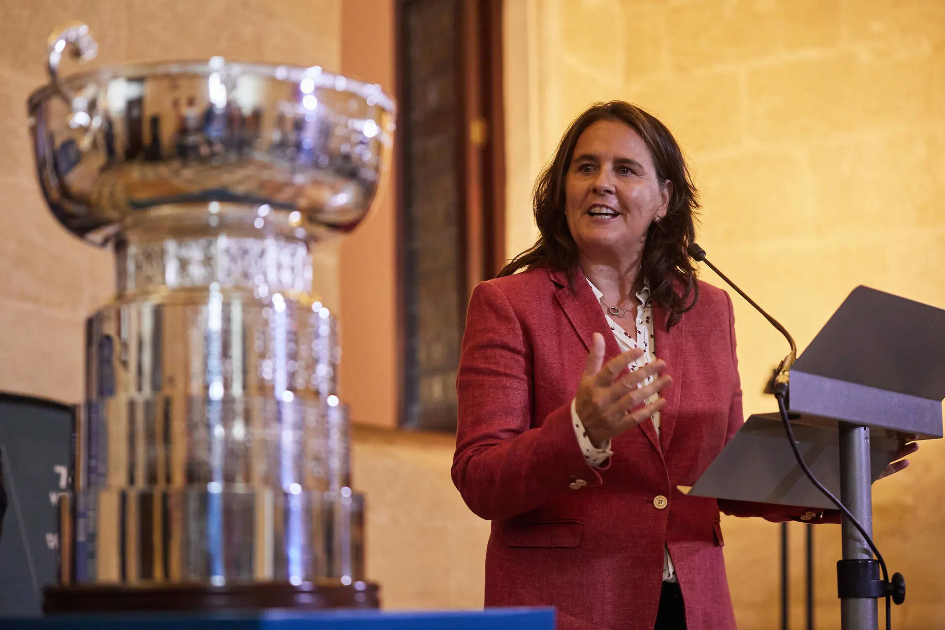 Billie Jean King Cup by Gainbridge trophy arrives in Seville