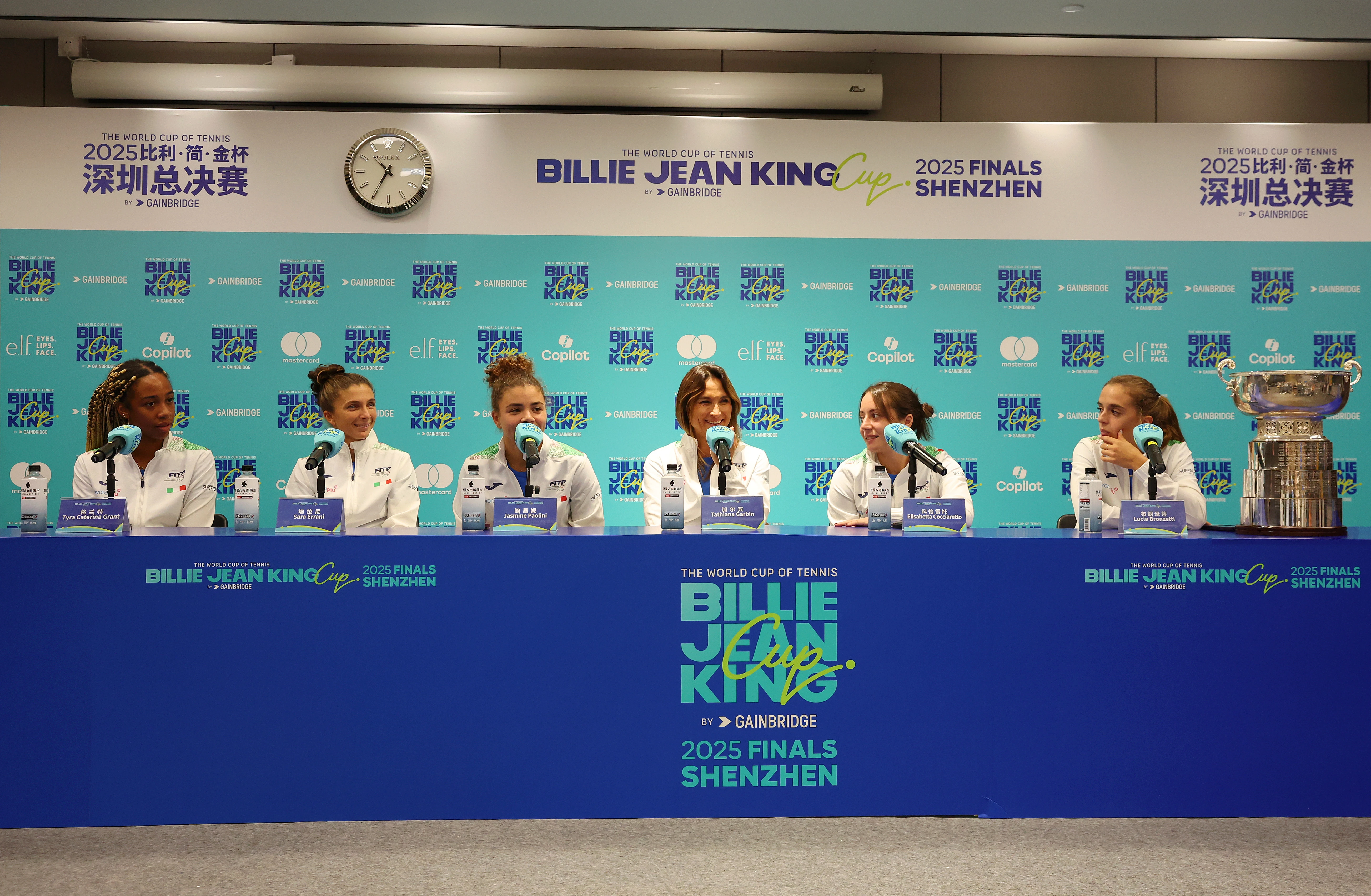 Italy team at final press conference