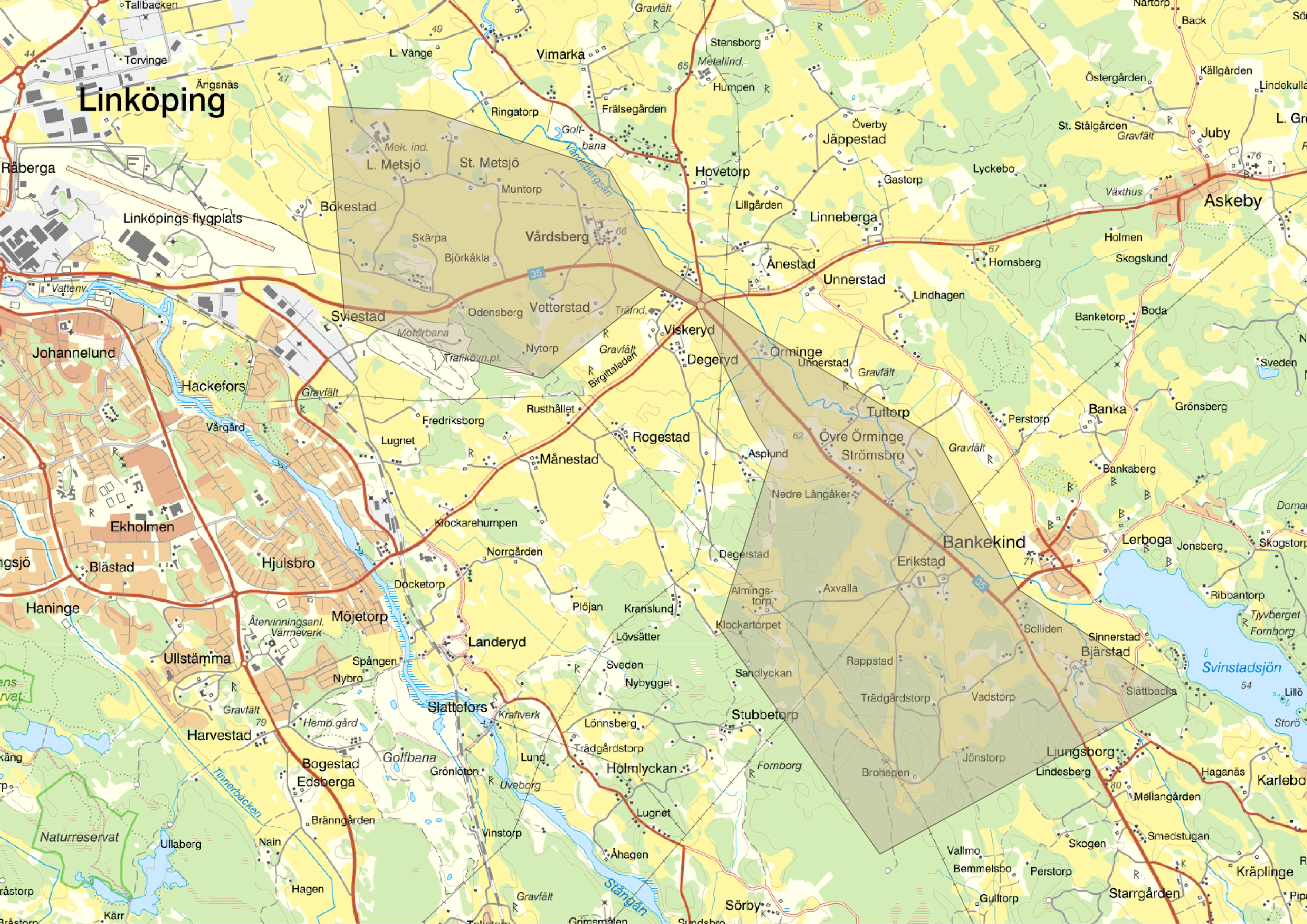 Nätförändring kring väg 35 i Linköping