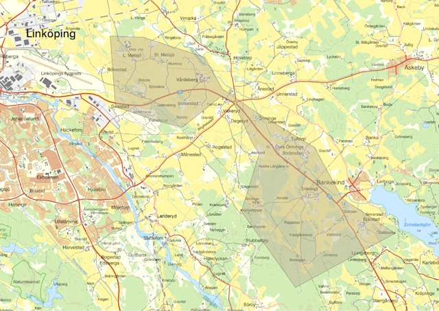 Nätförändring kring väg 35 i Linköping