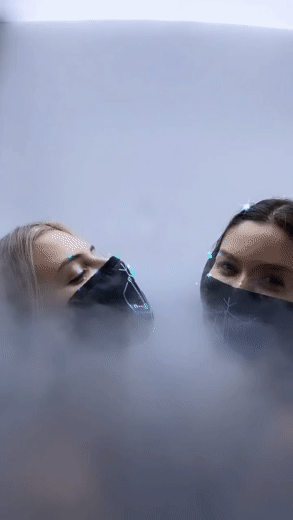 Alissa Violet Dancing in Cryotherapy Chamber